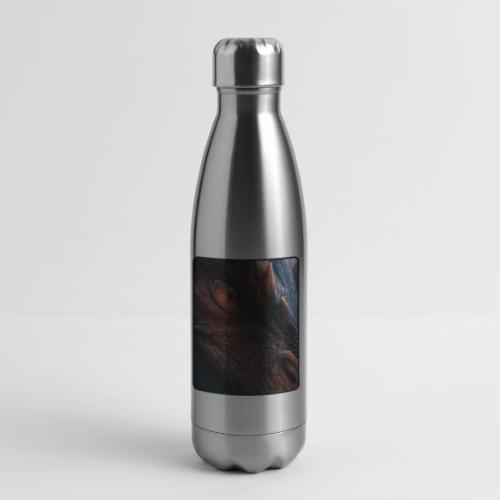 Fierce Ancient Dragon Portrait Design - 17 oz Insulated Stainless Steel Water Bottle