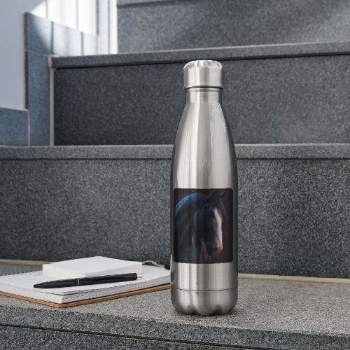 Noble Horse Cinematic Portrait Design - 17 oz Insulated Stainless Steel Water Bottle