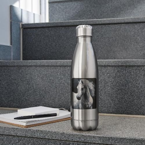 White Horse Oil Painting Design - 17 oz Insulated Stainless Steel Water Bottle