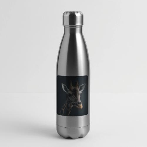 Majestic Giraffe Artistic Portrait Design - 17 oz Insulated Stainless Steel Water Bottle