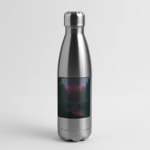 Neon UFO Forest River Design - 17 oz Insulated Stainless Steel Water Bottle