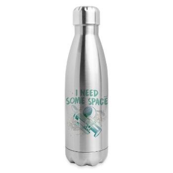 I Need Some Space Telescope Universe Stars - 17 oz Insulated Stainless Steel Water Bottle - silver - Right