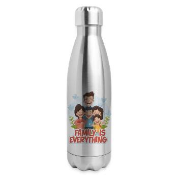 Great design Of saying Family Is Everything - 17 oz Insulated Stainless Steel Water Bottle - silver - Right