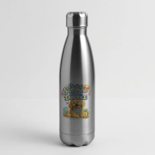 Chasing Sunshine With My Doodle - 17 oz Insulated Stainless Steel Water Bottle