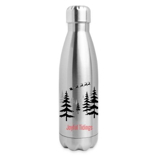 Joyful Tidings Christmas T-Shirt - 17 oz Insulated Stainless Steel Water Bottle