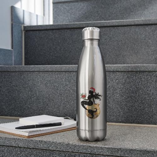 Merry Mermaid - Christmas Edition Design - 17 oz Insulated Stainless Steel Water Bottle