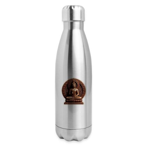 Buddha Statue in meditation and Hand Mudra - 17 oz Insulated Stainless Steel Water Bottle