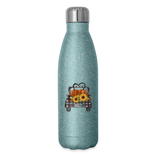 Love Autumn Truck - 17 oz Insulated Stainless Steel Water Bottle