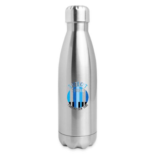 Spotlight Circle Piano Keys - 17 oz Insulated Stainless Steel Water Bottle