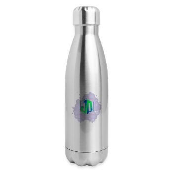 in the clouds - 17 oz Insulated Stainless Steel Water Bottle - silver - Right