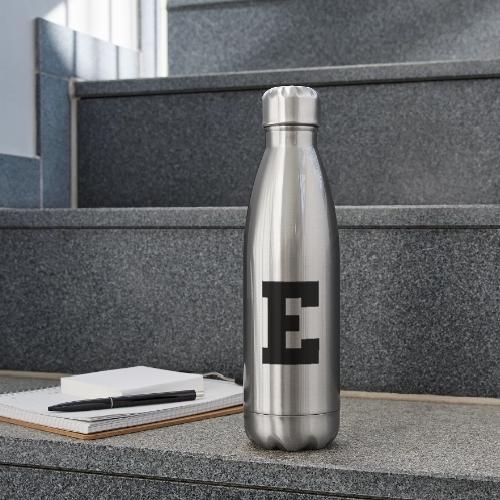 Varsity Letter E Collegiate Font Graphic - 17 oz Insulated Stainless Steel Water Bottle
