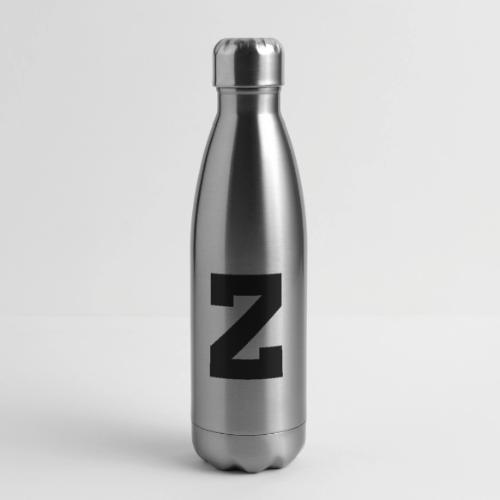 Varsity Letter Z Athletic Font Design - 17 oz Insulated Stainless Steel Water Bottle