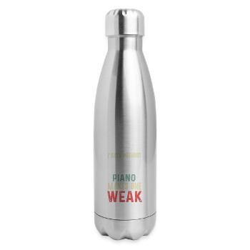 Makes One Weak Music Director Gift - 17 oz Insulated Stainless Steel Water Bottle - silver - Right