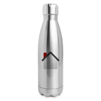 building house homes architektur haus gebaeude226 - 17 oz Insulated Stainless Steel Water Bottle - silver - Right