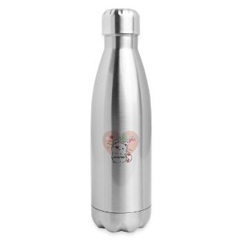 Thank you lovely gift for someone thanks giving - 17 oz Insulated Stainless Steel Water Bottle - silver - Right