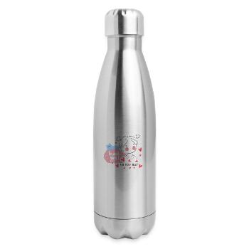 Thank you lovely gift for someone thanks giving - 17 oz Insulated Stainless Steel Water Bottle - silver - Right