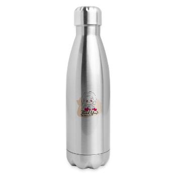 Thank you lovely gift for someone thanks giving - 17 oz Insulated Stainless Steel Water Bottle - silver - Right