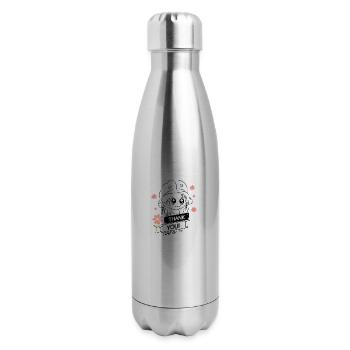 Thank you lovely gift for someone thanks giving - 17 oz Insulated Stainless Steel Water Bottle - silver - Right