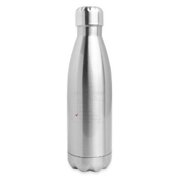 Waiting For Tank - 17 oz Insulated Stainless Steel Water Bottle - silver - Right