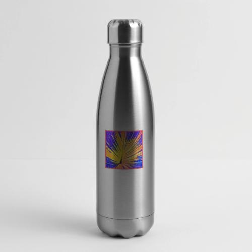 Vibrant Neon Leaf Pattern - 17 oz Insulated Stainless Steel Water Bottle