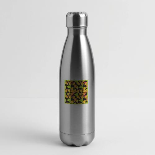 Neon Leaf Art Elegance - 17 oz Insulated Stainless Steel Water Bottle