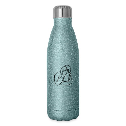 No Space Between Us Black - 17 oz Insulated Stainless Steel Water Bottle