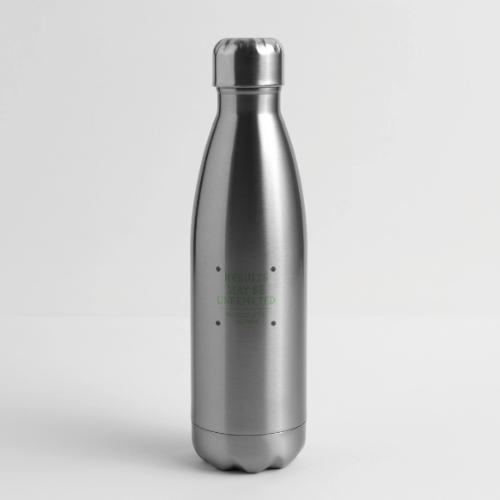 Results May Be Unexpected - Neon Green - 17 oz Insulated Stainless Steel Water Bottle