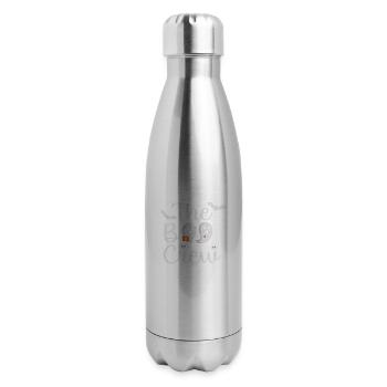 The Boo Crew Funny Bat Halloween - 17 oz Insulated Stainless Steel Water Bottle - silver - Right