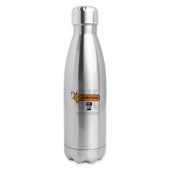 Basketball Brother Tee Everything Will Be OK - 17 oz Insulated Stainless Steel Water Bottle - silver - Right