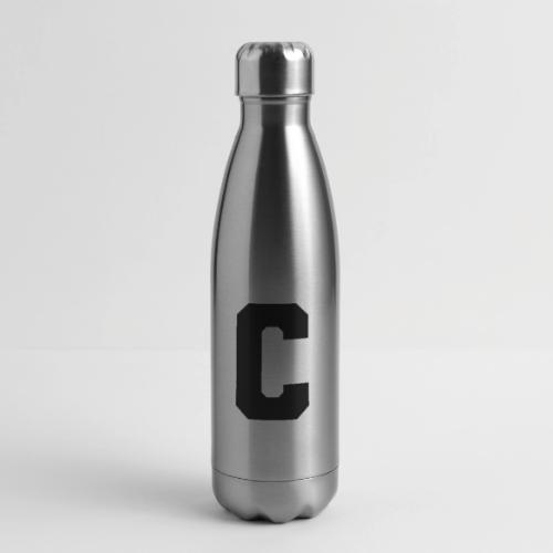 Varsity Letter C Collegiate Monogram - 17 oz Insulated Stainless Steel Water Bottle