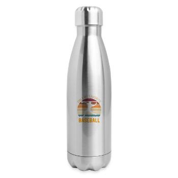 Baseball my favorite - 17 oz Insulated Stainless Steel Water Bottle - silver - Right