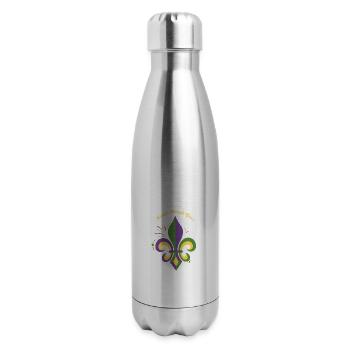Mister Mardi Gras - 17 oz Insulated Stainless Steel Water Bottle - silver - Right