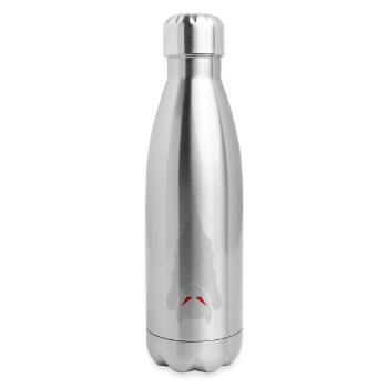 Sleeping Bat 1 - 17 oz Insulated Stainless Steel Water Bottle - silver - Right