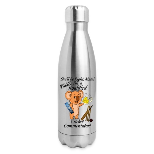 Cricket Commentator B - 17 oz Insulated Stainless Steel Water Bottle