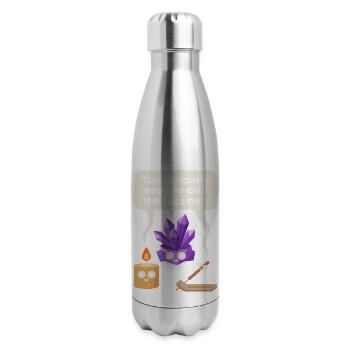 Once More With Healing - 17 oz Insulated Stainless Steel Water Bottle - silver - Right