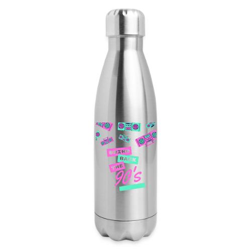 Bring Back The 90s Nostalgia Design| Retro 90s Art - 17 oz Insulated Stainless Steel Water Bottle