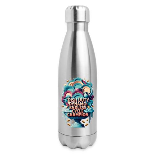 Dish Duty Dynamo T Shirt, Endless Cycle Champion - 17 oz Insulated Stainless Steel Water Bottle
