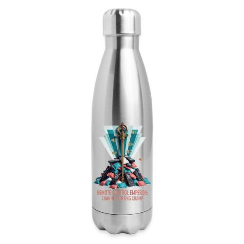 Remote Control Emperor T Shirt - 17 oz Insulated Stainless Steel Water Bottle