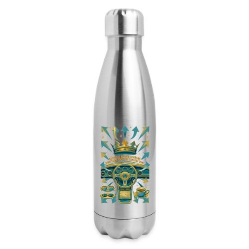 Backseat Driver T Shirt, Funny Dad Gift - 17 oz Insulated Stainless Steel Water Bottle