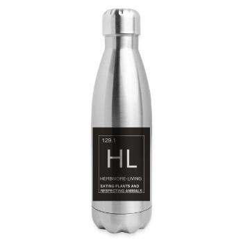 Periodic Table Symbol (HL) - 17 oz Insulated Stainless Steel Water Bottle - silver - Right
