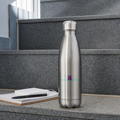 Letter N – Capital Varsity Alphabet Monogram - 17 oz Insulated Stainless Steel Water Bottle