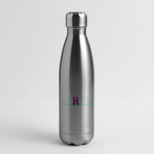 Letter R – Capital Varsity Alphabet Monogram - 17 oz Insulated Stainless Steel Water Bottle