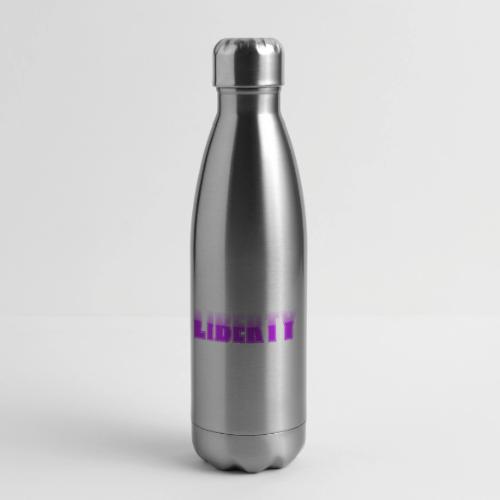 Liberty Typography Graphic Design - 17 oz Insulated Stainless Steel Water Bottle