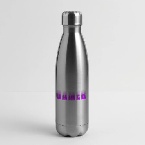 Gamer Purple Glossy Collegiate Design - 17 oz Insulated Stainless Steel Water Bottle
