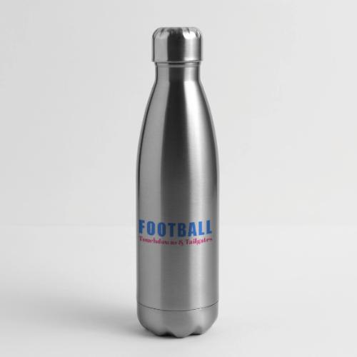 Football Touchdowns & Tailgates Design - 17 oz Insulated Stainless Steel Water Bottle