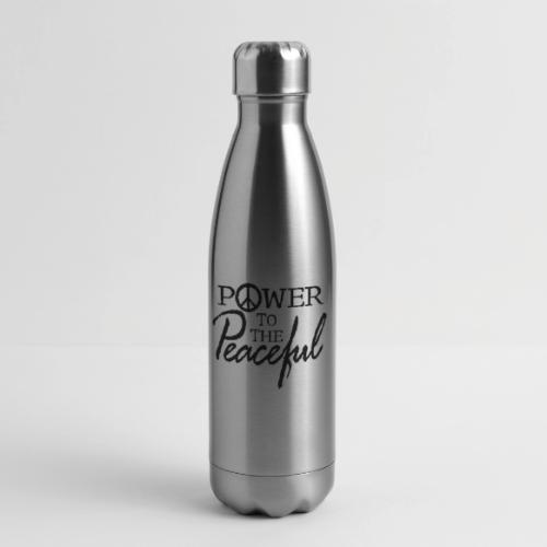 Power To The Peaceful - 17 oz Insulated Stainless Steel Water Bottle