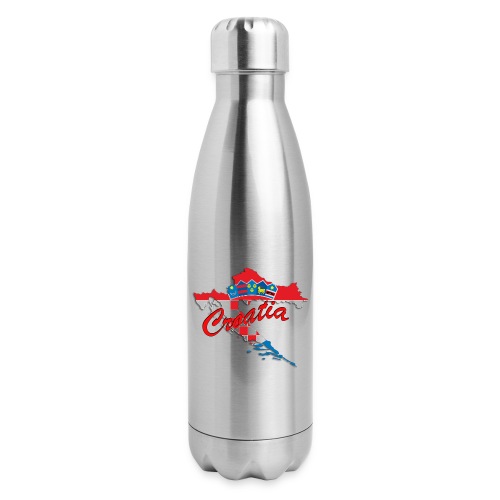 Croatia Football Team Colours T-Shirt Treasure Des - Insulated Stainless Steel Water Bottle
