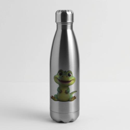 Playful Cartoon Baby Alligator - 17 oz Insulated Stainless Steel Water Bottle