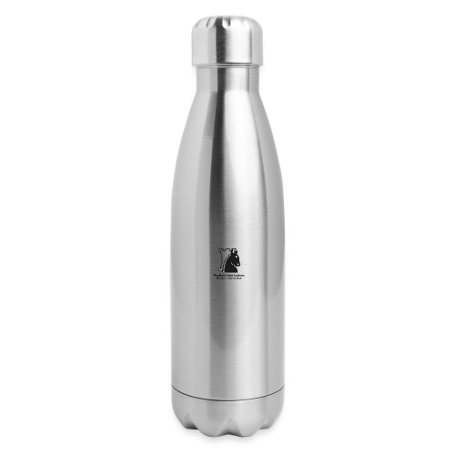 Play More Chess Academy (BlkTxt) - 17 oz Insulated Stainless Steel Water Bottle