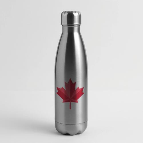 Canadian red maple leaf - 17 oz Insulated Stainless Steel Water Bottle